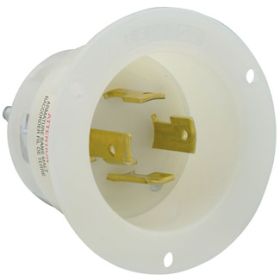 Leviton 2735 Industrial Grade Flanged Inlet 30 Amp, 480 Volt 3-Phase