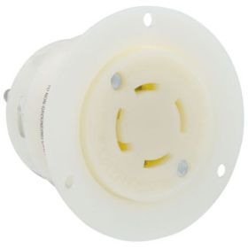 Leviton 2756 Industrial Grade Flanged Outlet 30 Amp, 120/208 Volt 3PY