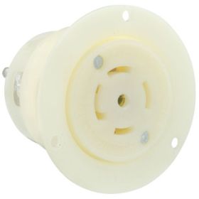 Leviton 2836 Industrial Grade Flanged Outlet 30 Amp, 347/600 Volt 3PY