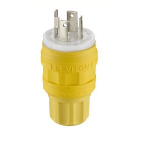 Leviton 28W74 Industrial Grade Wetguard Plug 30 Amp, 125/250 Volt