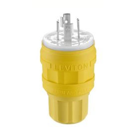 Leviton 28W77 Industrial Grade Wetguard Plug 30 Amp, 600 Volt 3-Phase