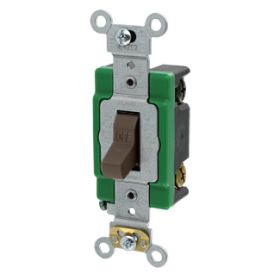 Leviton 3032-2 Toggle Switch, 30 Amp, 120/277 Volt, Brown
