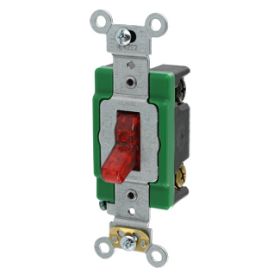 Leviton 3032-PLR Toggle Switch, 30 Amp, 120 Volt, Red