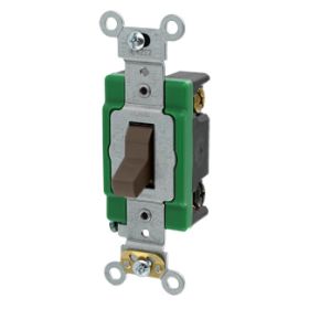 Leviton 3033-2 Toggle Switch, 30 Amp, 120/277 Volt, Brown