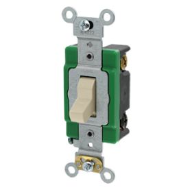 Leviton 3033-2I Toggle Switch, 30 Amp, 120/277 Volt, Ivory