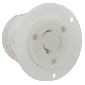 Leviton 3326-C Industrial Grade Flanged Outlet 20 Amp, 125/250 Volt