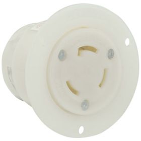 Leviton 3335-C Industrial Grade Flanged Outlet 30 Amp, 125/250 Volt