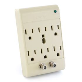 Leviton 3500-PC Surge Protector Plug In Receptacle, 15 Amp, 120 Volt, 50/60Hz