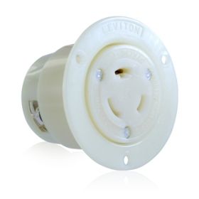 Leviton 3756 Industrial Grade Flanged Outlet 20 Amp, 347 Volt