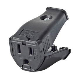 Leviton 3W102-E Connector, 2-Pole, 3 Wire Grounding Cord Outlet