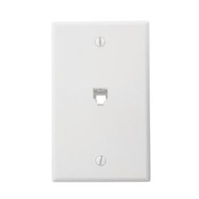 Leviton 40238-W Telephone Wall Jack, White