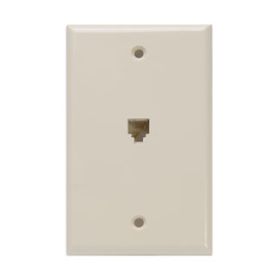 Leviton 40249-I Telephone Wall Jack, Ivory