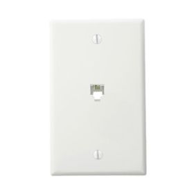 Leviton 40249-W Telephone Wall Jack, White