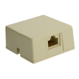 Leviton 40278-SBI Telephone Wall Jack, Ivory