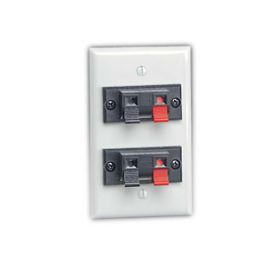 Leviton 40952-2PW Audio/Video Wallplate, Standard Size, Gang 1, White