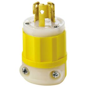 Leviton 4570-CY Industrial Grade Plug 15 Amp, 250 Volt