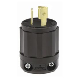 Leviton 4720-B Industrial Grade Plug 15 Amp, 125 Volt