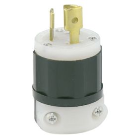 Leviton 4720-PLC Industrial Grade Plug, Power Indication, 15 Amp, 125 Volt