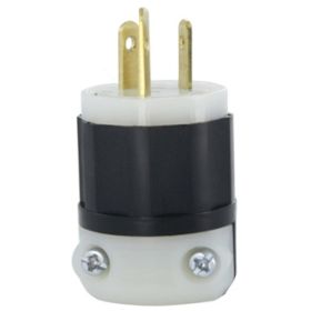Leviton 4763-C Industrial Grade Plug, Wetguard 15 Amp, 125 Volt