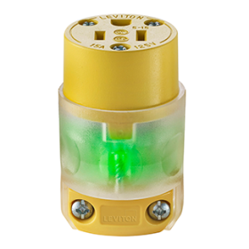 Leviton 515CV-LIT Lighted Connector 15 Amp, 125 Volt