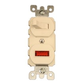 Leviton 5226-T Duplex Style Single-Pole/Neon Pilot Combination Switch, 15 Amp, 120 Volt, Light Almond