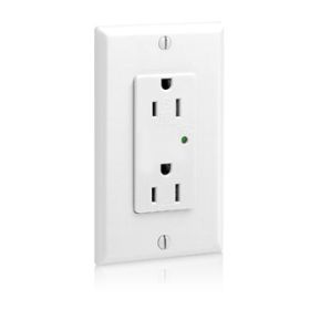 Leviton 5280-W Surge Protector Receptacle, 15 Amp, 125 Volt, 5-15R NEMA, White