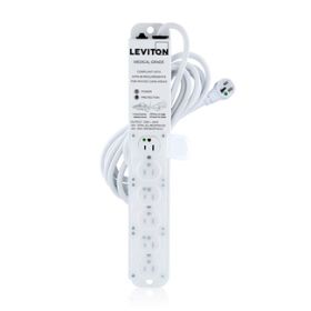 Leviton 5306M-1S5 Surge Protector Power Strip, 15 Amp, 125 Volt, 60Hz