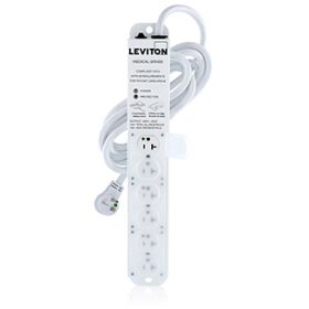 Leviton 5306M-2S5 Surge Protector Power Strip, 20 Amp, 125 Volt, 60Hz