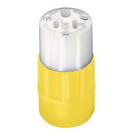 Leviton 5369-CY Industrial Grade Connector 20 Amp, 125 Volt