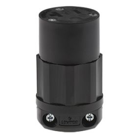 Leviton 5369-PLB Industrial Grade Connector, Power Indication 20 Amp, 125 Volt