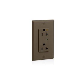 Leviton 5380-IG Surge Protector Receptacle, 20 Amp, 125 Volt, 5-20R NEMA, Brown