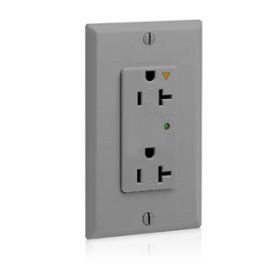 Leviton 5380-IGG Surge Protector Receptacle, 20 Amp, 125 Volt, 5-20R NEMA, Gray