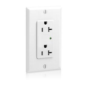 Leviton 5380-W Surge Protector Receptacle, 20 Amp, 125 Volt, 5-20R NEMA, White