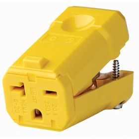 Leviton 5459-VY Industrial Grade Connector 20 Amp, 250 Volt