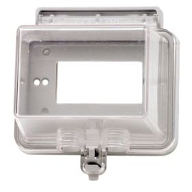 Leviton 5997-DCL Decora Wallplate, Raintight While-In-Use, Gang 1, Clear