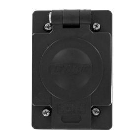 Leviton 60W04-B Receptacle Wallplate, Corrosion Resistant, Gang 1, Black