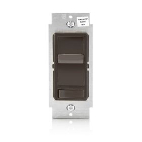 Leviton 6674-P0B SureSlide Dimmer, 60Hz, Single Pole, 3-Way, Brown