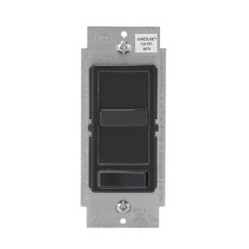 Leviton 6674-P0E SureSlide Dimmer, 60Hz, Single Pole, 3-Way, Black