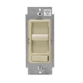 Leviton 6674-P0I SureSlide Dimmer, 60Hz, Single Pole, 3-Way, Ivory
