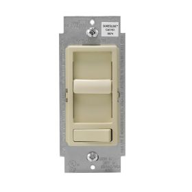 Leviton 6674-P0I SureSlide Dimmer, 60Hz, Single Pole, 3-Way, Ivory