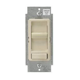 Leviton 6674-P0T SureSlide Dimmer, 60Hz, Single Pole, 3-Way, Light Almond