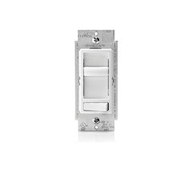 Leviton 6674-P0W SureSlide Dimmer, 60Hz, Single Pole, 3-Way, White