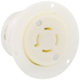 Leviton 7409-C Industrial Grade Flanged Outlet 20 Amp, 120/208 Volt 3PY