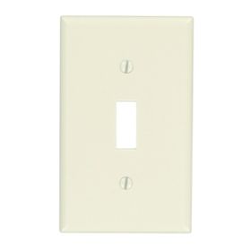 Leviton 78001 Decora Wallplate, Standard Size, Gang 1, Light Almond