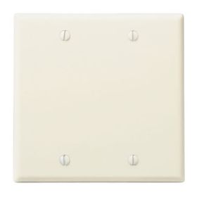 Leviton 78025 Blank Wallplate, Standard Size, Gang 2, Light Almond