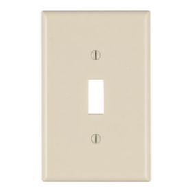 Leviton 80501-T Switch Wallplate, Midway Size, Gang 1, Light Almond