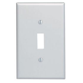 Leviton 80501-W Switch Wallplate, Midway Size, Gang 1, White