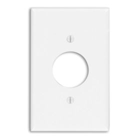 Leviton 80504-W Receptacle Wallplate, Midway Size, Gang 1, White