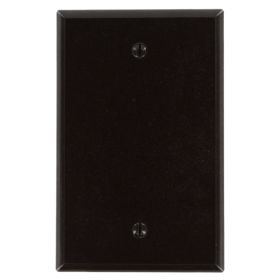 Leviton 80514 Blank Wallplate, Midway Size, Gang 1, Brown