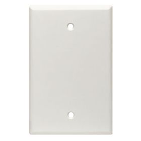 Leviton 80514-W Blank Wallplate, Midway Size, Gang 1, White